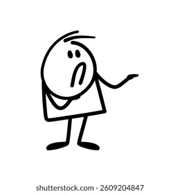 Hand drawn stickman vector illustration	