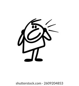 Hand drawn stickman vector illustration	