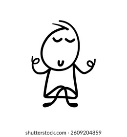 Hand drawn stickman vector illustration	