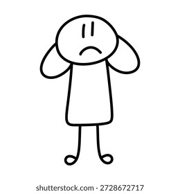 Ilustração de vetor de stickman desenhado à mão