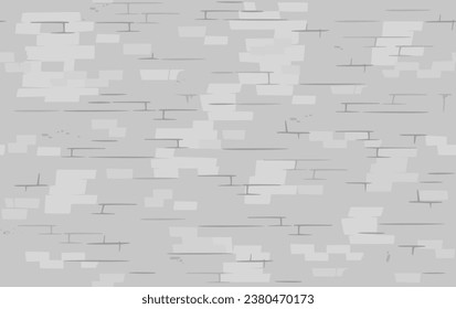 Hand Drawn Stone Cartoon Brick Wall, UI Games Asset, Seamless Texture. Simple Grey Background for Games, Print, Textile and Outdoors