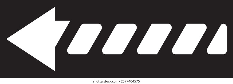 Hand drawn straight liner arrow set. Vector illustration. eps 10.