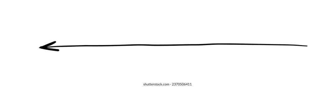 Flecha del vector largo recto de mano