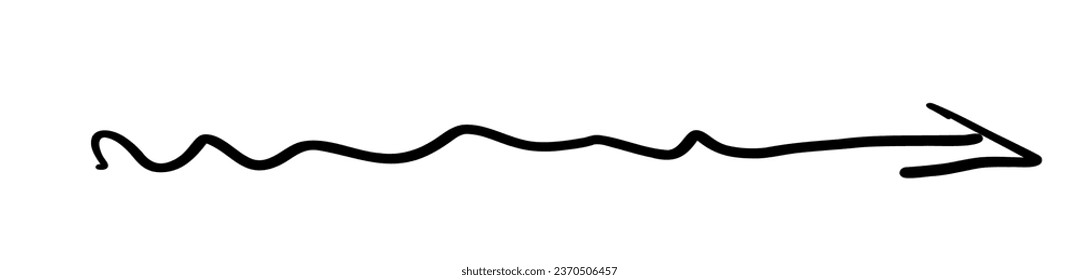 Flecha del vector largo recto de mano