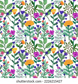 Dibujó a mano un extraño patrón de flor sin costuras. Ornamento botánico abstracto. Fondo floral contemporáneo. Plantas tropicales, papel de pared sin fin. Diseño para tela, impresión textil, papel envolvente, cubierta