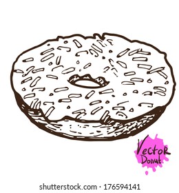 Hand drawn strawberry cake