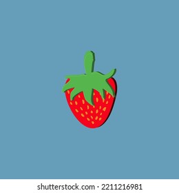 hand drawn strawberry icon vector image.