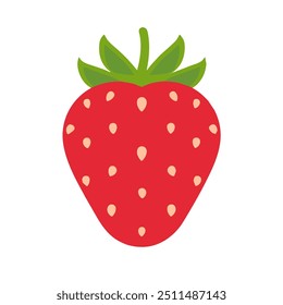 Hand drawn strawberry isolated on white background, vector illustration.