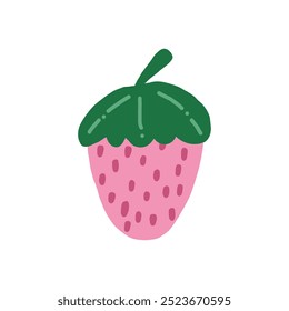 Hand drawn strawberry. Vector illustration on a white background