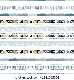 Hand drawn stripe seamless with simple Scandinavian ornament. Nursery geometric chevron vector pattern. Polka dot elements