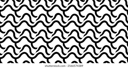 Hand drawn striped groovy abstract backgrounds, rectangle patterns set. Black and white marble stains templates collection. Distorted curved uneven stripes, warped streaks, fluid wavy lines, waves.