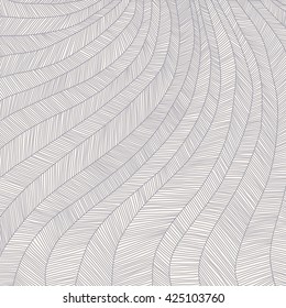 hand drawn striped monochrome wave texture.