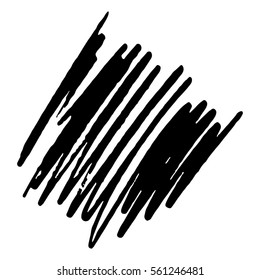 hand drawn striped pattern. Black and white. Design elements drawn strokes (the effect of gel pens)
