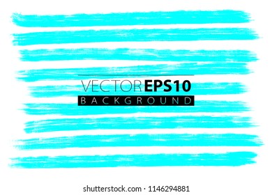 Hand drawn striped pattern. Blue horizontal brush strokes texture.