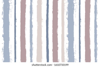 Hand drawn striped pattern, delicate navy stripe seamless background, pastel brush strokes. vector grunge stripes, navy paintbrush line backdrop