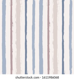 Hand drawn striped pattern, delicate navy stripe seamless background, pastel brush strokes. vector grunge stripes, navy paintbrush line backdrop