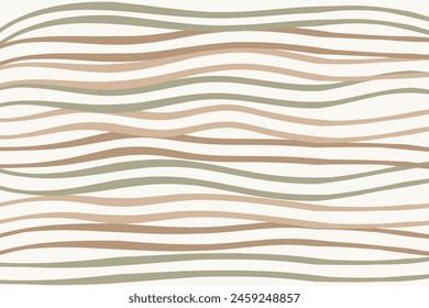 Hand drawn striped pattern with organic geometric shapes lines. Doodle cut out stripes strokes print. Abstract graphic linear geometry