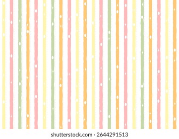 Hand drawn striped pattern with oval shape, rainbow girly stripe seamless background, for wrapping, wallpaper, textile. cute colorful line backdrop