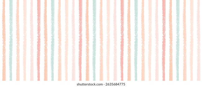 Hand drawn striped pattern, pink girly stripe seamless background, for wrapping, wallpaper, textile. paint ink brush strokes. vector grunge stripes, cute baby paintbrush line backdrop