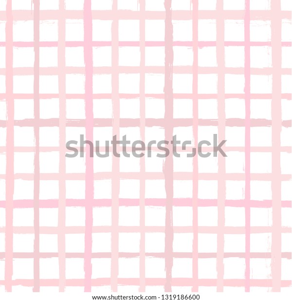 ピンクのギラギラしたシームレスな背景に手描きの縞模様 ラッピング 壁紙 繊維 インクブラシのストロークをペイントします ベクターグランジストライプ かわいい赤ちゃんの絵の筆の背景 のベクター画像素材 ロイヤリティフリー 1319186600