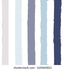 Hand drawn striped pattern, red and blue vertical stripe seamless background, watercolor brush strokes. vector grunge stripes, retro paintbrush line backdrop
