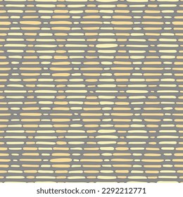 hand drawn striped rhombus. yellow and gray repetitive background. vector seamless pattern. geometric fabric swatch. wrapping paper. continuous design template for textile, linen, home decor