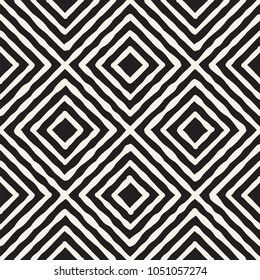 Hand drawn striped seamless pattern with brushstrokes tiling. Abstract freehand stilish texture for print