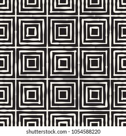 Hand drawn striped seamless pattern with brushstrokes tiling. Abstract freehand stilish texture for print