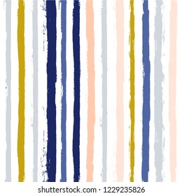 Motif harmonieux dessiné à la main, arrière-plan vectoriel rayé de peinture, pour l'emballage, fond d'écran, textile. touches de brosse à encre graphique vintage. bandes grunge, arrière-plan tendance en ligne peint 
