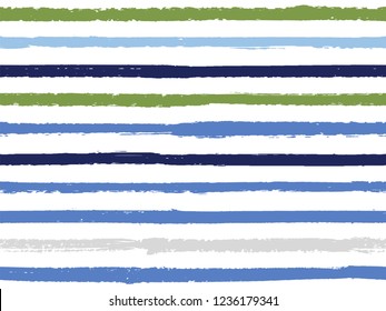 Hand drawn striped seamless pattern vintage background for wrapping. Painted stripes in watercolor style vector. Modern fashion texture linen textile background. Hand drawn seamless striped pattern.