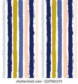 Hand drawn striped seamless pattern, paint stripe vector background, for wrapping, wallpaper, textile. vintage graphic ink brush strokes. grunge stripes, trendy paintbrush line backdrop 