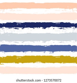 Hand drawn striped seamless pattern, paint stripe vector background, for wrapping, wallpaper, textile. vintage graphic ink brush strokes. grunge stripes, trendy paintbrush line backdrop 