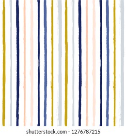 Hand drawn striped seamless pattern, paint stripe vector background, for wrapping, wallpaper, textile. vintage graphic ink brush strokes. grunge stripes, trendy paintbrush line backdrop 