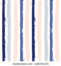 Hand drawn striped seamless pattern, paint stripe vector background, for wrapping, wallpaper, textile. vintage graphic ink brush strokes. grunge stripes, trendy paintbrush line backdrop 
