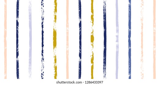 Hand drawn striped seamless pattern, paint stripe vector background, for wrapping, wallpaper, textile. vintage graphic ink brush strokes. grunge stripes, trendy paintbrush line backdrop 