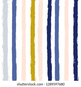 Hand drawn striped seamless pattern, paint stripe vector background, for wrapping, wallpaper, textile. vintage graphic ink brush strokes. grunge stripes, trendy paintbrush line backdrop 