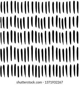 Hand drawn striped seamless pattern with short vertical brushstrokes in organic colors. Texture for print, wallpaper, home decor, spring summer fashion fabric, textile, invitation background, paper. 