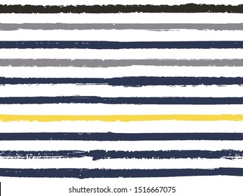 Hand drawn striped seamless pattern vintage background for wrapping. Painted stripes lines watercolor vector. Modern fashion texture linen fabric background. Cool seamless striped pattern.