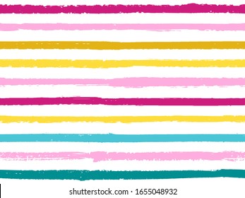 Hand drawn striped seamless pattern vintage background for wallpaper. Painted stripes lines watercolor vector. Modern fashion texture linen fabric background. Hand drawn seamless striped pattern.