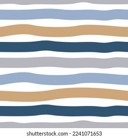 Hand drawn striped seamless pattern, stylish stripe background