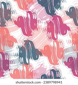 Hand drawn striped seamless pattern, grunge colorful multi stripes background. Grunge scribbles.