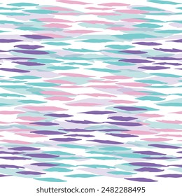 Hand drawn striped seamless pattern, grunge colorful multi stripes background.  Hand drawn uneven cute crossing stripes, wavy lines, streaks, bars. 
