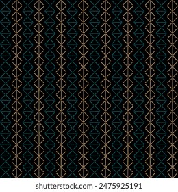 rayas dibujadas a mano. triángulos azules y amarillos. fondo repetitivo negro. patrón sin costuras de Vector. arte decorativo popular. muestra de tela geométrica. papel de envoltura. Plantilla de diseño para textiles, lino