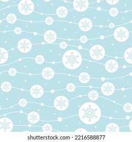 Rayas dibujadas a mano Patrón sin soldadura con copo de nieve y puntos, textura moderna con guirnaldas onduladas, diseño abstracto para papel de pared, papel envolvente, textiles, tela y más