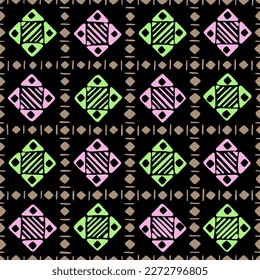 hand drawn stripes squares triangles. abstract geometric shapes. color repetitive background. vector seamless pattern. fabric swatch. wrapping paper. design template for textile, linen, home decor