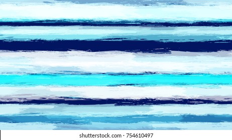Hand Drawn Stripes in Watercolor Sea Style. Seamless Fashion Print Design Pattern. Cover, Fabric Design Texture. Marine Seamless Striped Background.