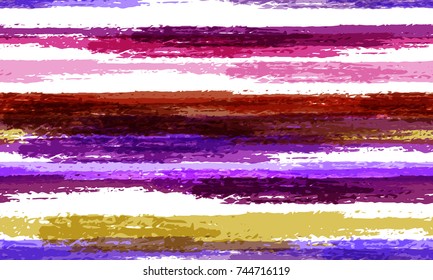 Hand Drawn Stripes in Watercolor Style. Seamless Fashion Print Design Pattern. Cover, Fabric, Ad Design Texture. Holiday Seamless Striped Background