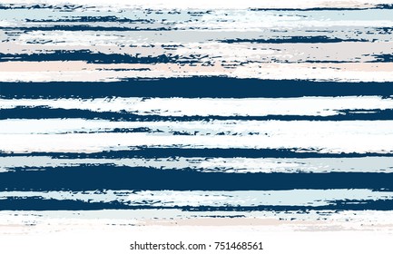 Hand Drawn Stripes in Watercolor Style. Seamless Fashion Print Design Pattern. Cover, Fabric, Ad Design Texture. Holiday Seamless Striped Background
