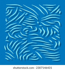 Hand drawn stroke random scratch abstract background with blue color. Vector design. Suitable for wall decorations, web backgrounds, landing pages and poster.