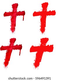 Hand drawn strokes of Jesus cross